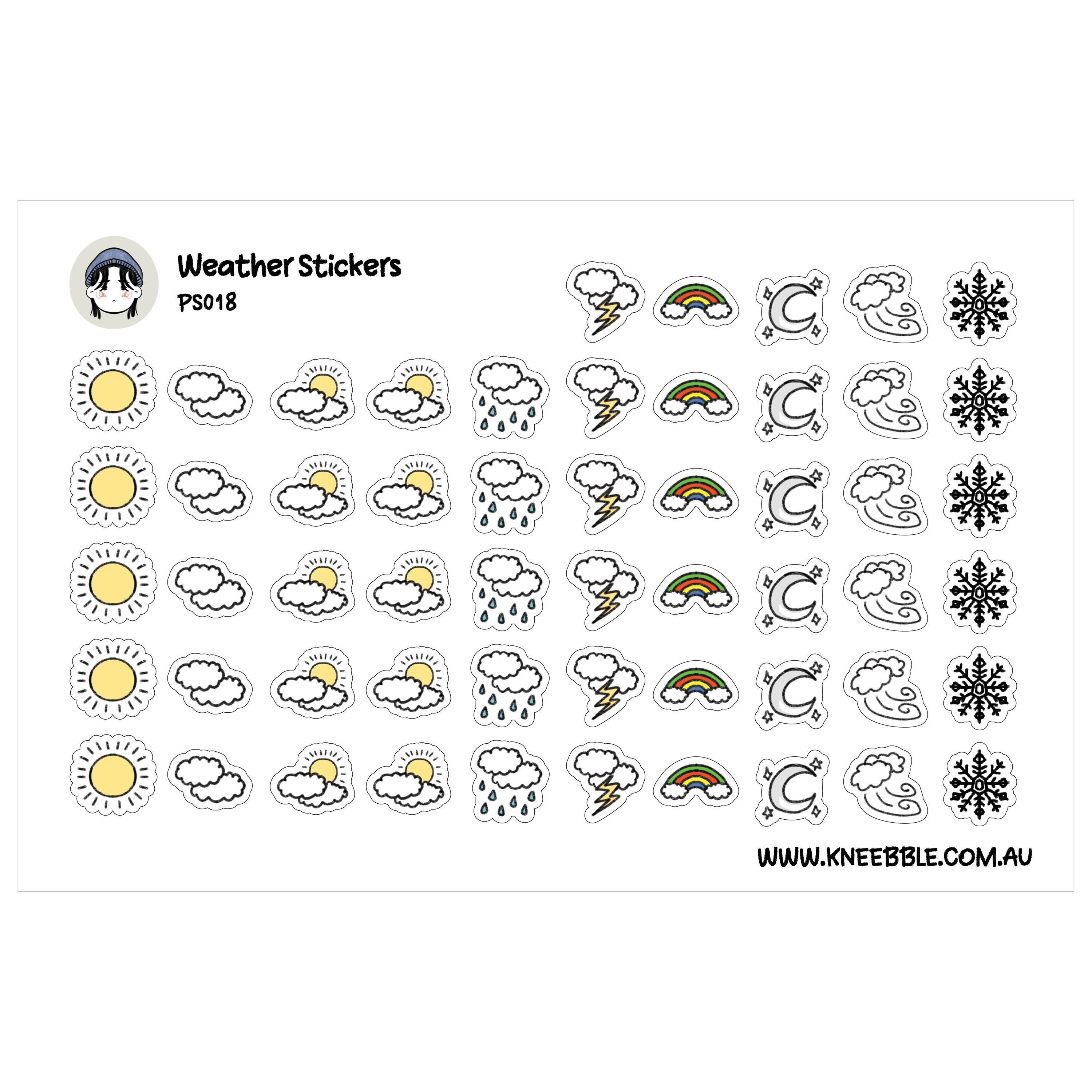 Weather Wizard Sticker Weather Planner Stickers: Seasonal Icons for Daily Organizing - Etsy