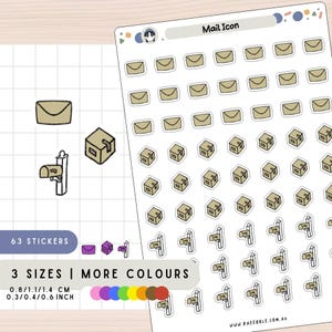Delivery Mail Planner Stickers, Package Arrival Shipping Reminder Postal Service Adhesives, Envelope Letterbox Box Parcel Courier Decals