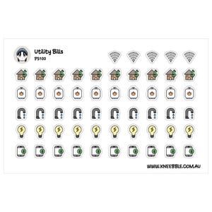 Payment Reminder Stickers - Utility Bills, Budget Planner, Expense Tracking