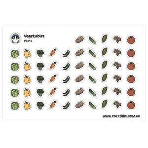 Vegetables Planner Stickers - Meal Prep and Produce Icons