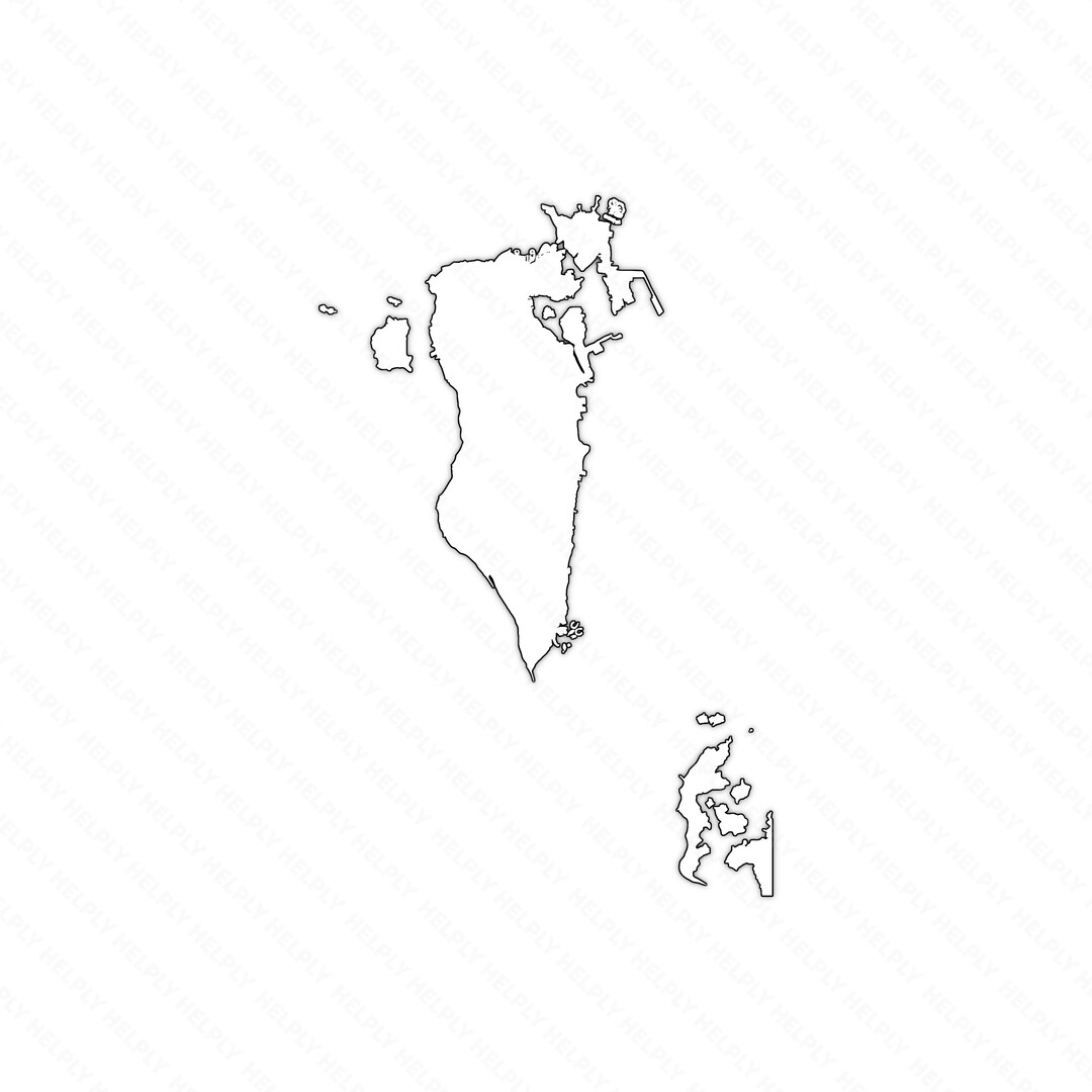 Bahrain Map SVG PNG, Bahrain Map Outline, Bahrain Silhouette Vector ...