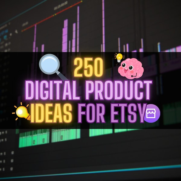 250 Digital Product Ideas Sell on Etsy Best Selling Items 2023 Digital Products Best Seller Digital Top Sellers Passive Income Best Sellers