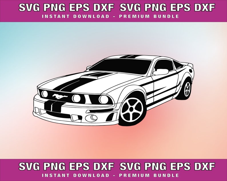 Mustang Car Logo Png Pdf Eps Dxf Svg Cricut Cut File Etsy Australia