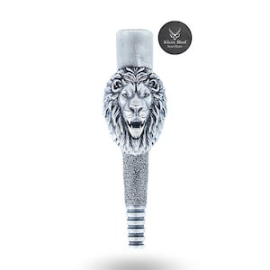 Lion Hookah Filter Shisha Tobacco Smoke Mouth Tip Pipe 925 Silver