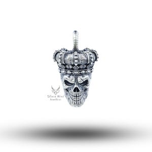 King Crown Skull 925 Sterling Silver Pendant