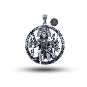 Panchmukhi Hanuman 925 Sterling Silver Penadant