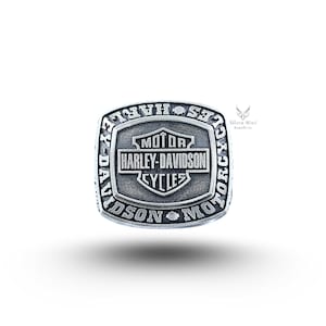 Harley Davidson Bike Rider 925 Sterling Silver Ring