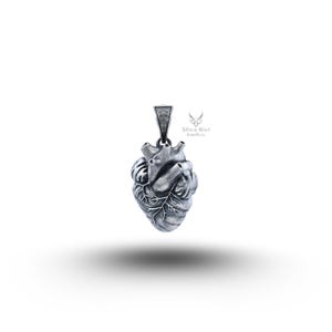 Anatomical Heart 925 Sterling Silver Pendant