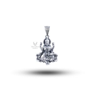 Goddess Laxmi Wealth Fortune Prosperity 925 Sterling Silver Pendant