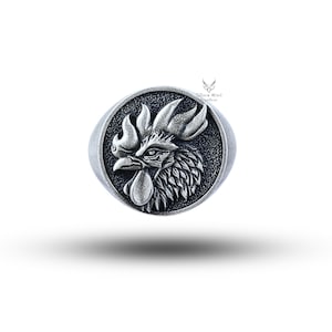 Hahn 925 Sterling Silber Ring