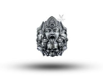Kali Skulls Gothic 925 Sterling Silver Ring