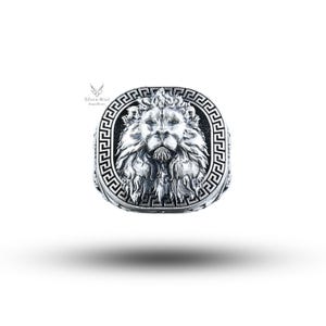 Greek Lion king 925 Sterling Silver Ring