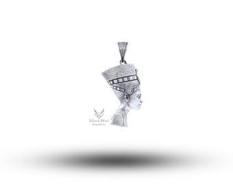 Nofretete 925 Sterling Silber Anhänger