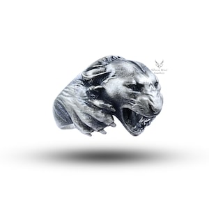 Wild Panther 925 Sterling Silver Ring