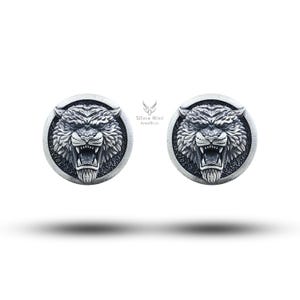 Tiger 925 Starling Silver Cufflinks