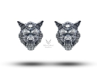 Wolf 925 Starling Silver Cufflinks