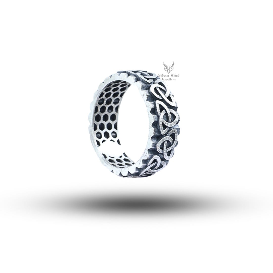 Trinity Celtic Knot 925 Sterling Silver Band - Etsy
