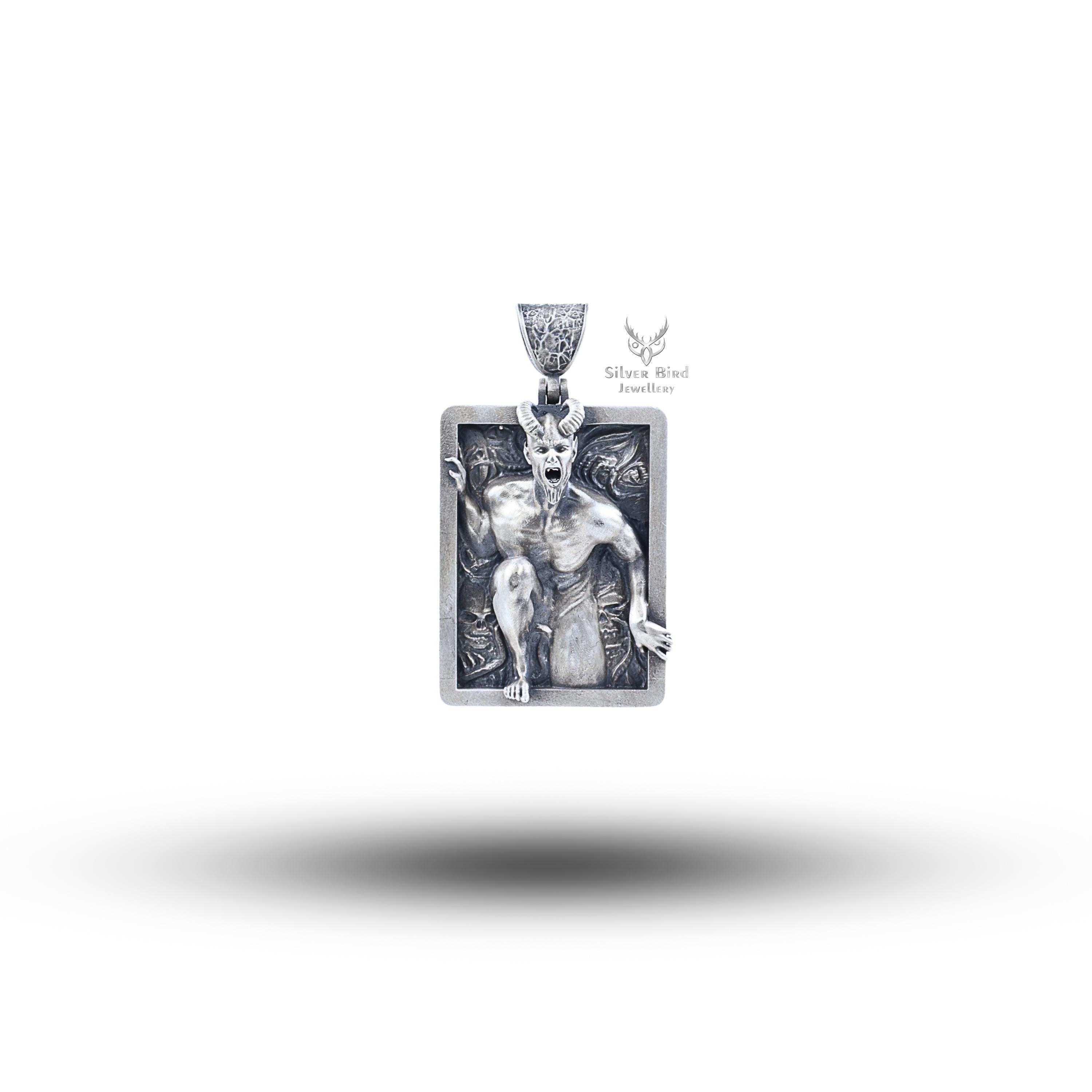 Horror 925 Sterling Silber Anhänger