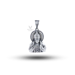 Evil Protector Blessing Hanuman 925 Sterling Silver Pendant