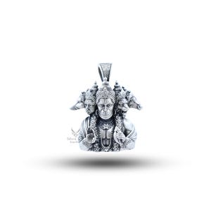 Panchmukhi Hanuman 925 Sterling Silver Pendant