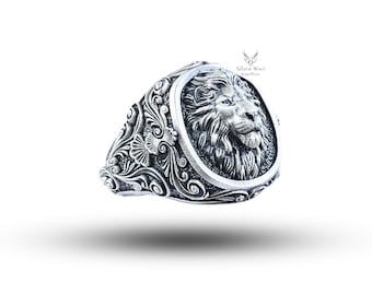 Calm Lion 925 Sterling Silver Ring