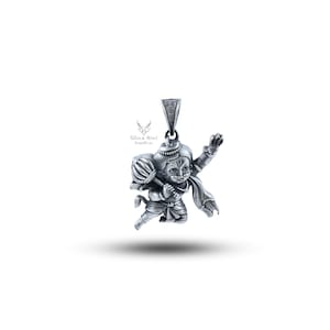 Flying Hanuman 925 Sterling Silver Pendant