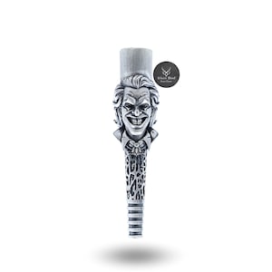 Joker Humorist Hookah Filter Shisha Tobacco Smoke Mouth Tip Pipe 925 Silver