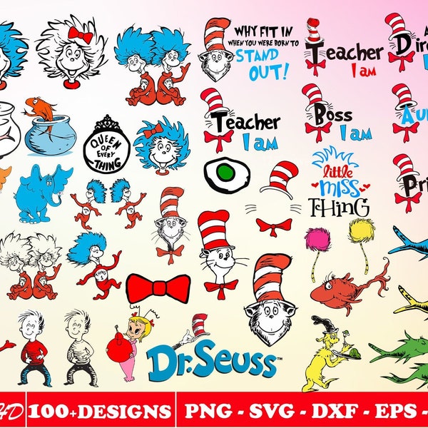 Dr Seuss Clipart - Etsy