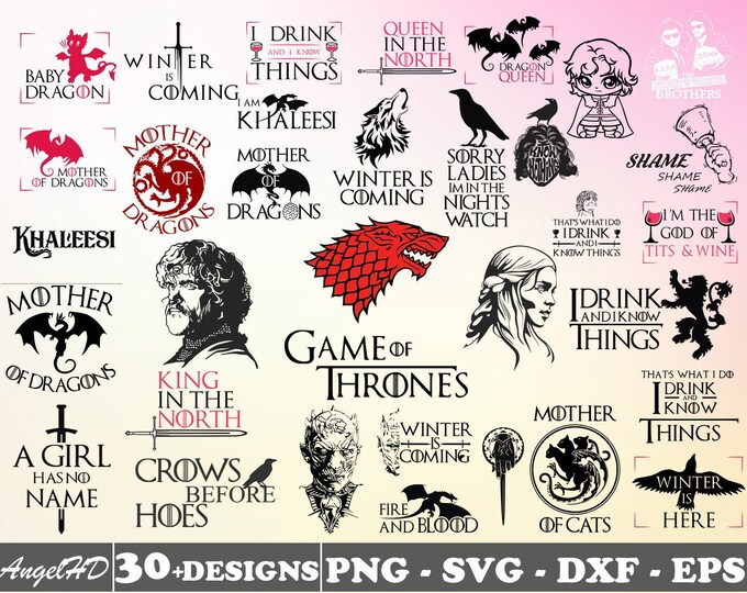 Game of Thrones Digital Party Printables: Cupcake Wrappers, Toppers ...