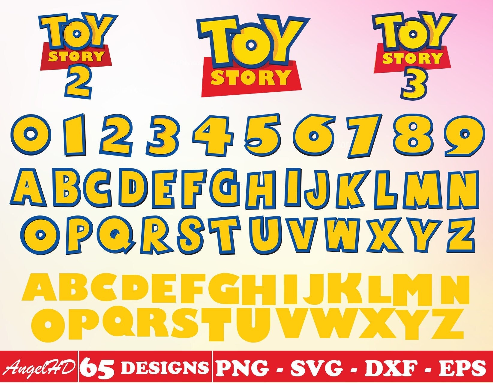 Toy Story Alphabet SVG, Toy Story SVG, Toy Story Font Svg, Toy Story  ClipArt, ToyStory Font Letters and Numbers SVG, ToyStory Svg, Toy Story