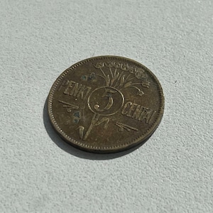 1925 Lithuania 5 Centai Coin - Antique Aluminum-Bronze Collectible