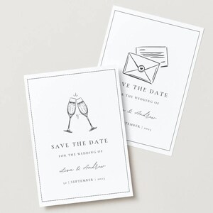 Minimal Save the Date E-invite Template, Digital Invite, Electronic Save the Date, Instant Downloads. Save the Date Templates Bundle