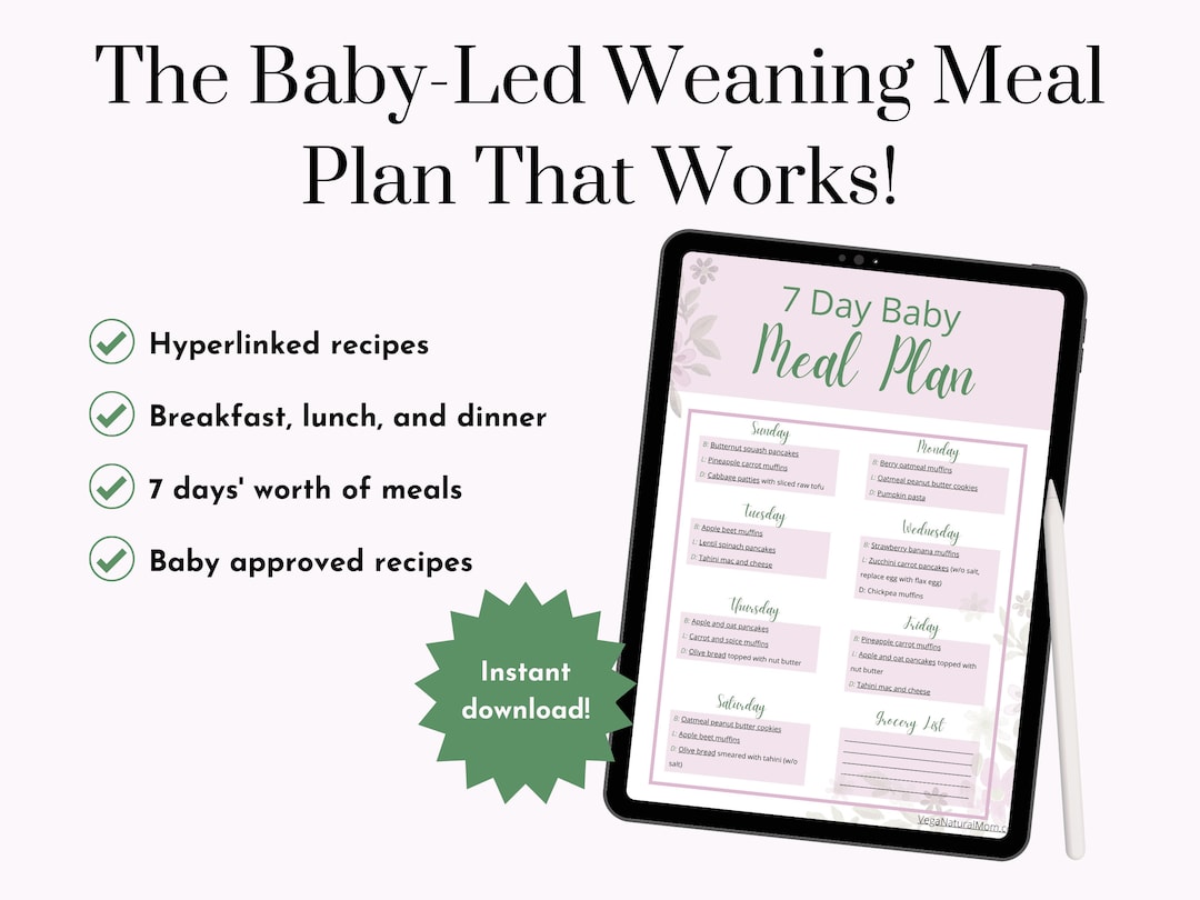 7-day Baby Meal Plan | Baby-led Weaning Meal Plan | Vegan Food Recipes
