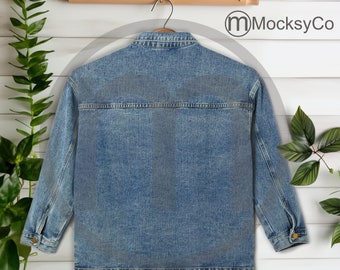 MWW Women's Denim Jacket Mockup, MWW on Demand JPG File, Non-Smart Object