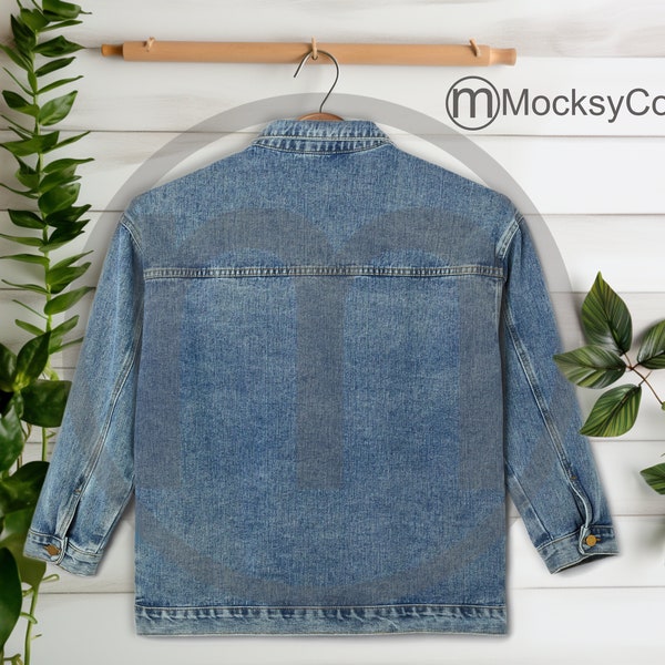 MWW Women's Denim Jacket Mockup, MWW on Demand JPG File, Non-Smart Object