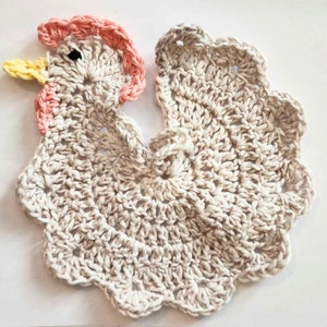 Chicken Potholder/Trivet Crochet Pattern