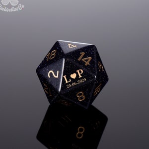 Personalisierter Hochzeitswürfel - Würfelset, Hochzeitswürfel Geschenke, Dungeons and Dragons, Brettspielwürfel, Gamer Hochzeitsgeschenk