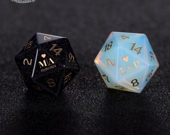 Custom Wedding Dice - Custom Dice Set, Personalised Dnd Gifts, Dungeons and Dragons, Board Game Dice, Gamer Wedding Gift