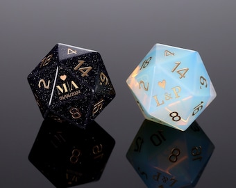 Custom Wedding Dice - Personalized Dice Set, Custom Wedding Dice Gifts, Dungeons and Dragons, Board Game Dice, Gamer Wedding Gift
