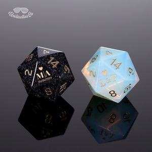 Custom Wedding Dice - Personalized Dice Set, Custom Wedding Dice Gifts, Dungeons and Dragons, Board Game Dice, Gamer Wedding Gift