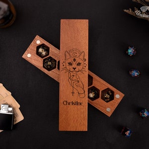 Personalisierte Würfelbox aus Holz - Würfelgeschenke für Mädchen, D & D Spiel, Würfelbox-Set Geschenkbox, benutzerdefinierte Würfelbox, Dungeons und Dragons
