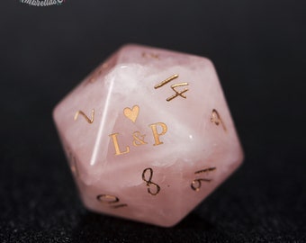 Personalized Wedding Dice - Custom Dnd Dice Set, Personalised Dnd Gifts, Dungeons and Dragons, Board Game Dice, Gamer Wedding Gift
