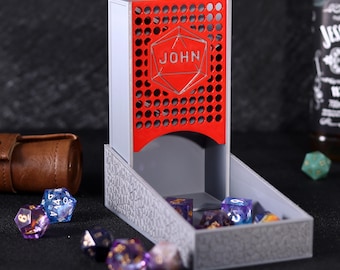 Torre de dados impresa en 3D: Torre de dados DnD personalizada, Torre de dados plegable, Torre de dados compacta, Dungeons and Dragons, Regalo para jugadores de DnD