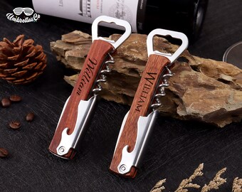 Personalized Wine Bottle Opener - Custom Bottle Opener, Custom Wine Corkscrew, Engraved Wine and beer Corkscrew, Engraved Wine Opener