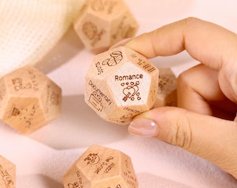 Personalized Date Night Dice - Date Night Gifts, Gift for Couples, Date Night Ideas, Valentines Day Gift, Position Dice, Food Decision Dice