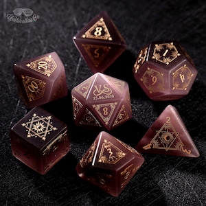 Custom Wedding Dice - Personalized Dnd Dice Set, Dungeons and Dragons, Crystal Dice, Custom D20, Dnd Gifts, Marriage Dice, Engagement Gift