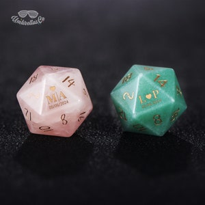 Custom Wedding Dice - Custom Dnd Dice Set, Personalised Dnd Gifts, Dungeons and Dragons, Board Game Dice, Gamer Wedding Gift