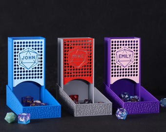 Torre de dados DnD personalizada - Regalos de DM, Torre de dados plegable, Torre de dados compacta, Dungeons and Dragons, Regalo para jugadores de DnD