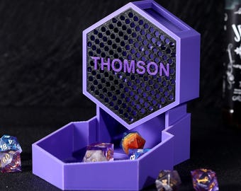 Torre de dados plegable personalizada - Torre de dados impresa en 3D, regalo para jugadores de D&D, Dungeons and Dragons, RPG