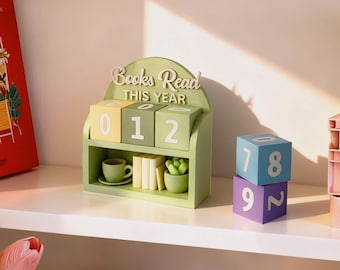 Urocza, drukowana w 3D półka na książki – śledź swoją czytelniczą podróż w stylu, książki przeczytane w tym roku, prezent dla miłośników książek, dekoracja półki na książki